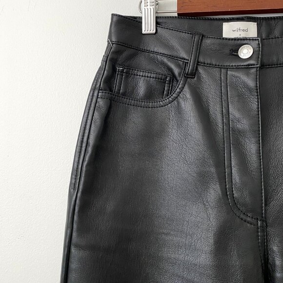 Wilfred Aritzia Black Melina Faux Leather Pants - Picture 4 of 13